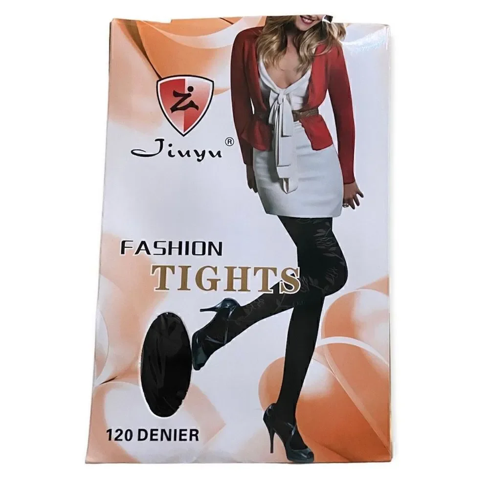 3/$15 Black Tights Floral Rose Sheer Design S/M